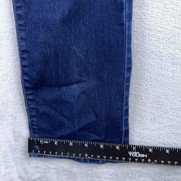 Levi's 314 Shaping Straight Jeans Denim Stretch Mid Rise Women Dark Blue Size 28 - Picture 10 of 12